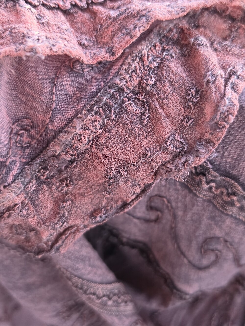 Scully Honey Creek Brown Embroidered Asymmetrical Hem Maxi Skirt - Picture 10 of 10